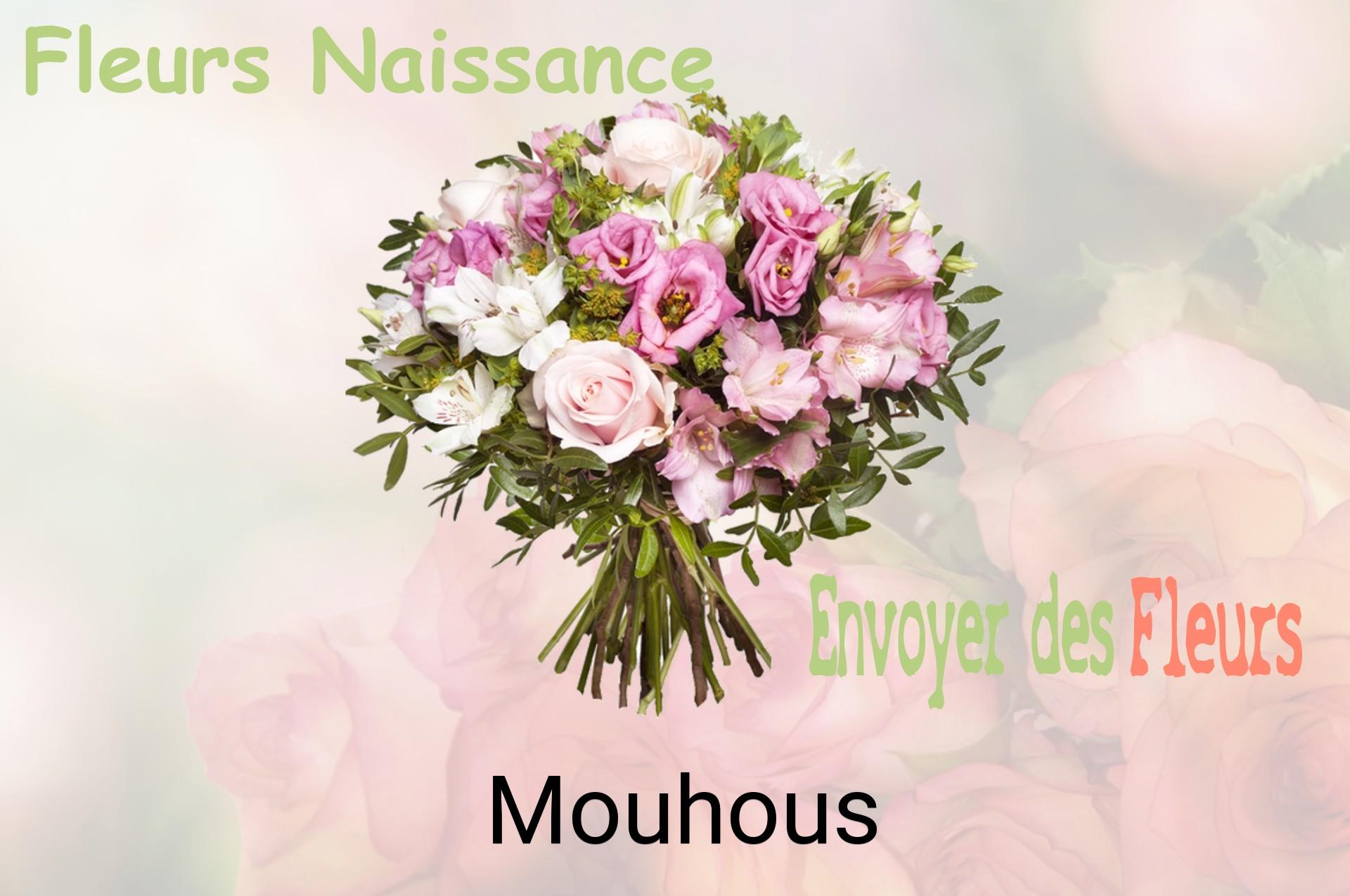 Bouquet de fleurs de naissance livré à Mouhous